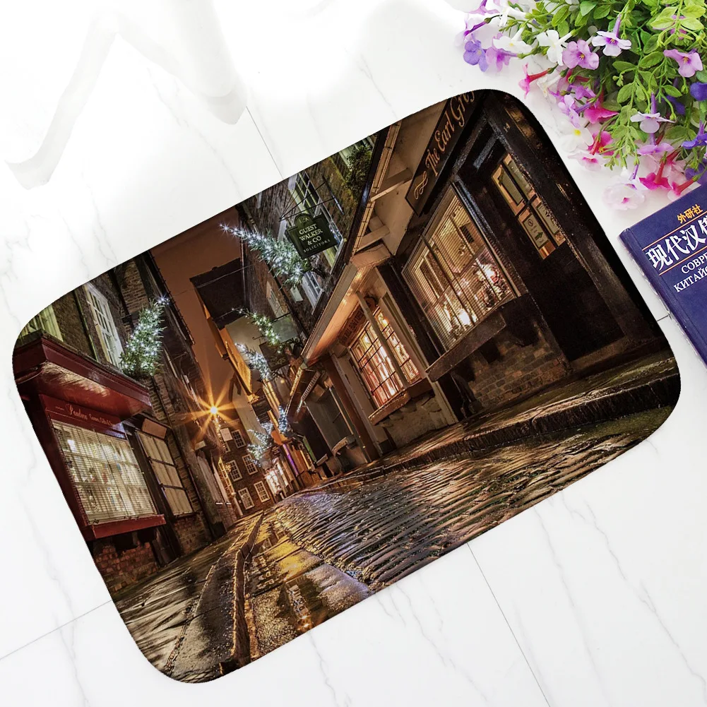 

City Street Printed Door Mats For Front Door Microfiber Mats In The Hallway Floor Carpets For Kitchen Bathroom Toilet Mats