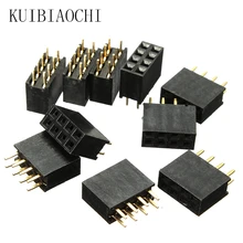 45 шт./лот двойной ряд женский прямой штыревой разъем 2X4 штыревой 2x4 штыревой 8P 2,54 мм Шаг гнездо контактный полосы