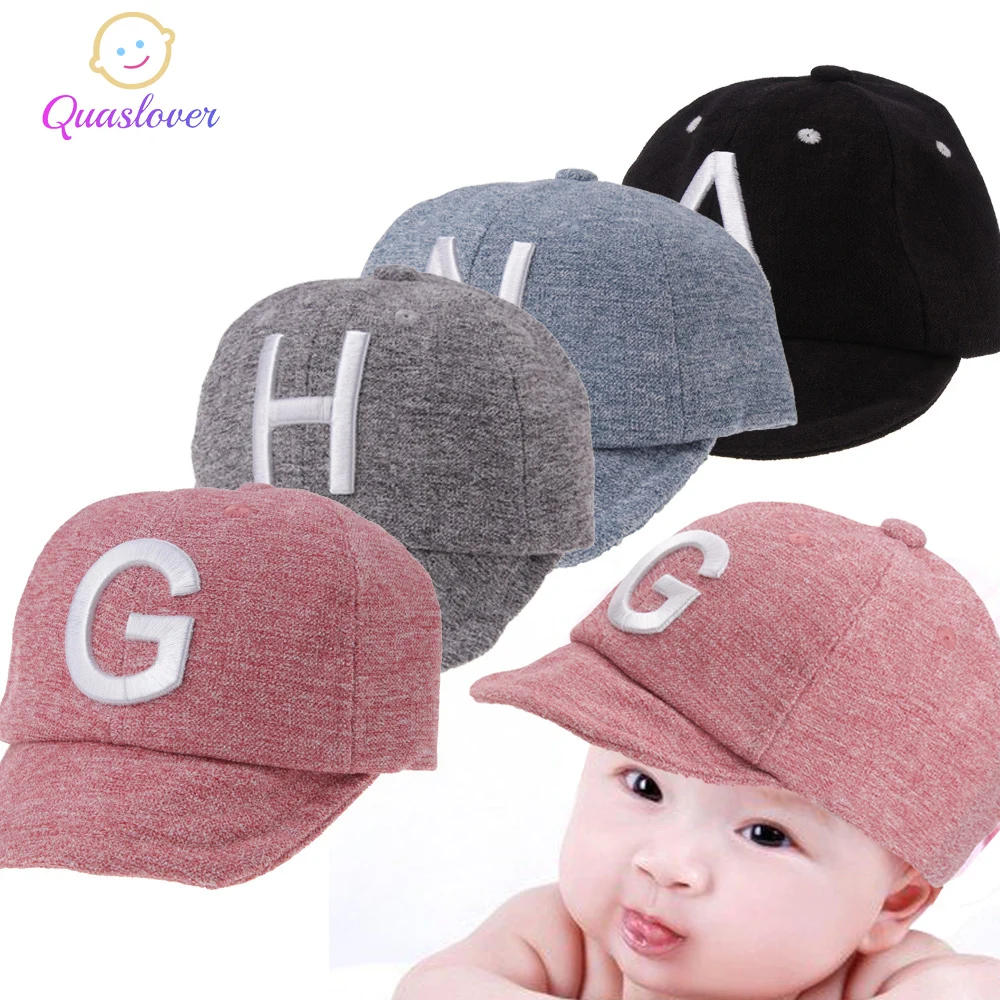 

Fashion Spring Summer Baby Letter Cap Newborn Baby Girl Boy Cotton Sun Cap Adjustable Baseball Caps Boys Girl Hip Hop Hats Caps