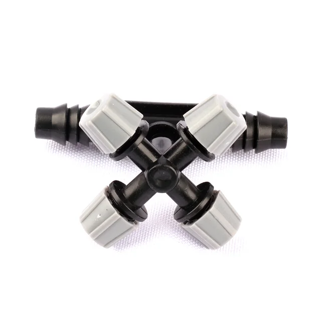 5Set Cross Keresztes Porlasztási Sprinkler 8/11 -Től 6 Mm -Es Tee -Csatlakozóval, Nagy Hatékonyságú Négy Út - Image 2