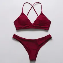 Trajes de baño Vintage de verano para mujer, Copa suave, traje de baño de verano de Color sólido, traje de baño, Monokini, Bikini acolchado