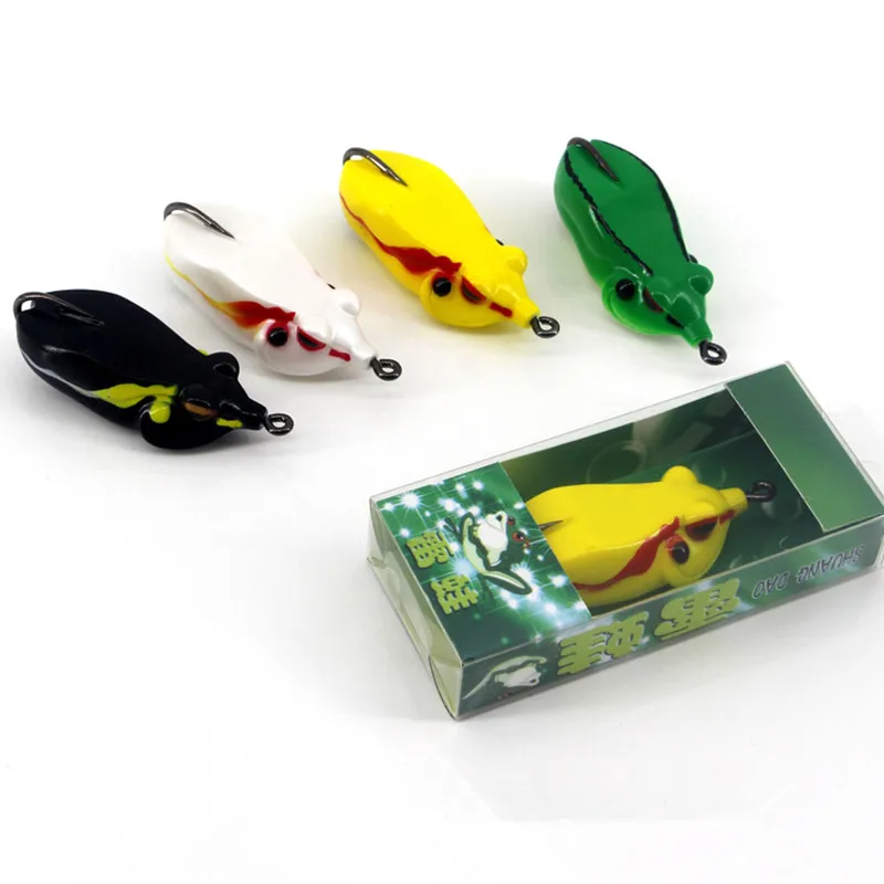 

Fishing Frog Lure Single Barbed Hook Snakehead Fish Catch For Long Range Casting Soft Bait 15g/65mm
