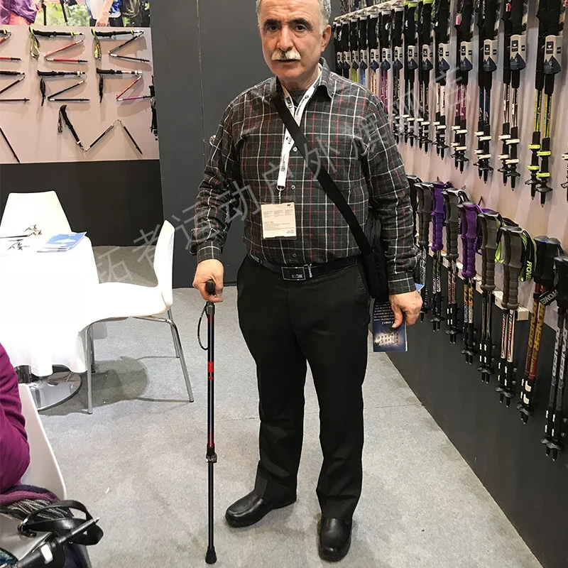 Pioneer viejo bastón telescópico de Trekking muleta Mango en T nórdicos Polo de Trekking agarre senderismo ancianos caminar Baston