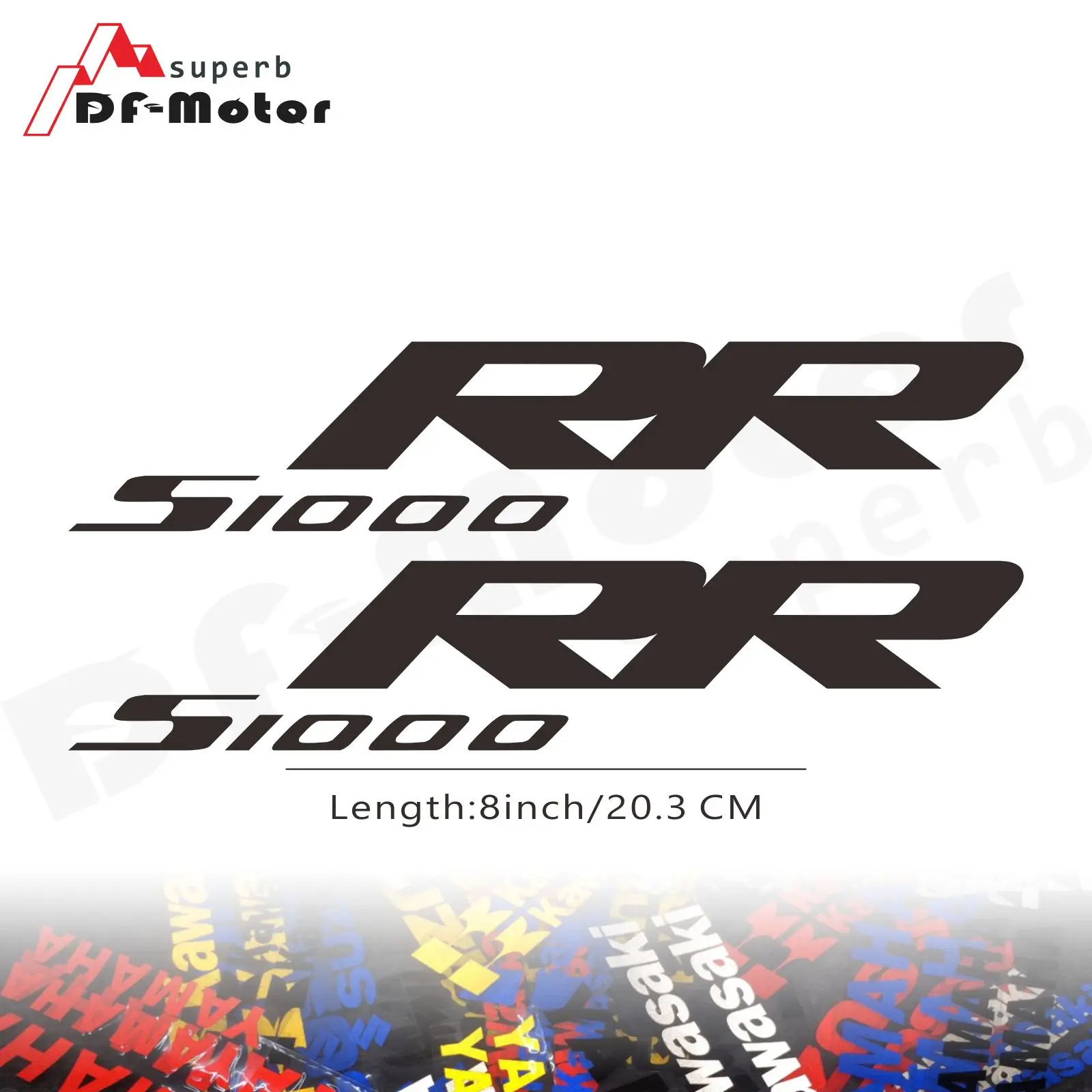 

8Inch Reflective Sticker Decal Motorcycle Car Sticker Wheels Fairing Helmet Sticker Decal For BMW S1000 RR S1000RR
