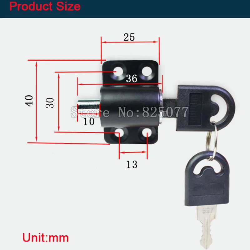 Free Shipping 5PCS Black/White/Silver Sliding Window Lock with Key