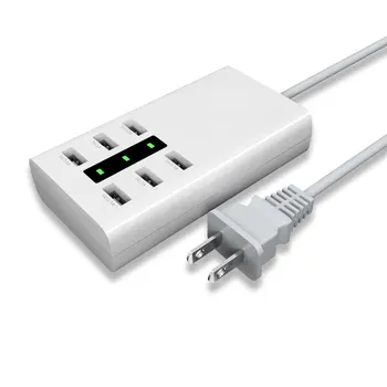 

Universal US UK EU Plug AC 5V 7.2A 6 Ports USB Desktop Wall Travel Charger Power Adapter For iPhone Samsung Huawei Xiaom LG PC