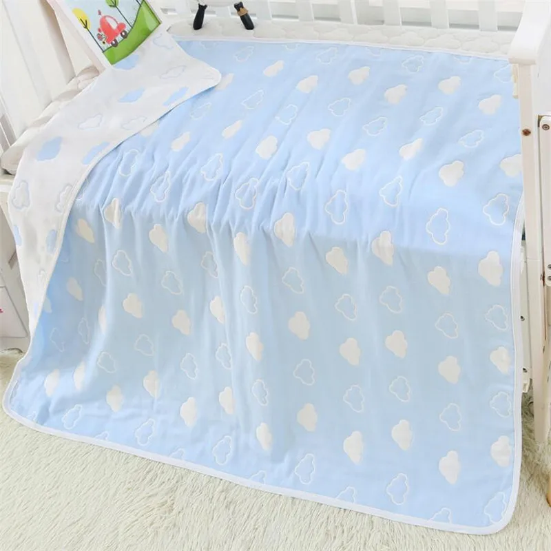 6 слоев газовое спальное Одеяло 100 хлопок детское банное полотенце новорожденное хлопчатобумажное одеяльце дети кондиционер комнатное одеяло