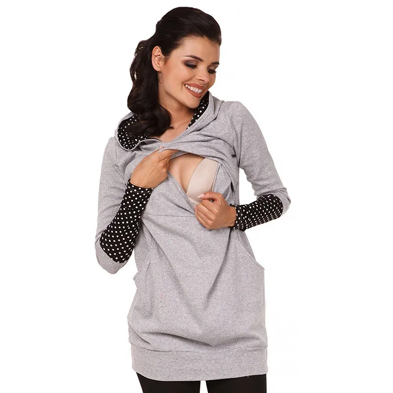 2017 Warm Cotton Women's Maternity Hoodies Nursing Clothing Breastfeeding Hoodies For Pregnant Women Outwear Clothes 2017 Warm Cotton Women's Maternity Hoodies Nursing Clothing Breastfeeding Hoodies For Pregnant Women Outwear Clothes