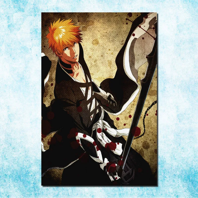Bleach Ичиго Куросаки полые маски Искусство Шелковый cnvas плакат 13x20 32x48 inch Janpan Аниме