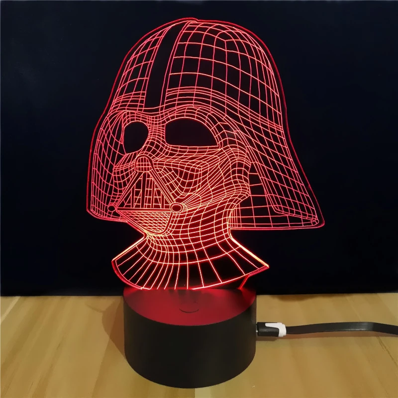 Star Wars DARTH VADER 3D Night Light 7 Color Change LED Table Light Lamp