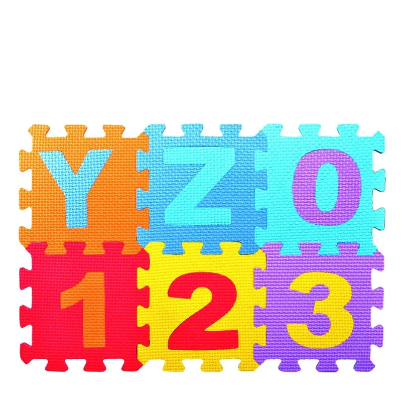 36 шт./компл. EVA пены номер алфавит головоломки игровой коврик Детские игрушки играть на коврике арабских цифр блокируя мягкий коврик для детских игр Игрушки