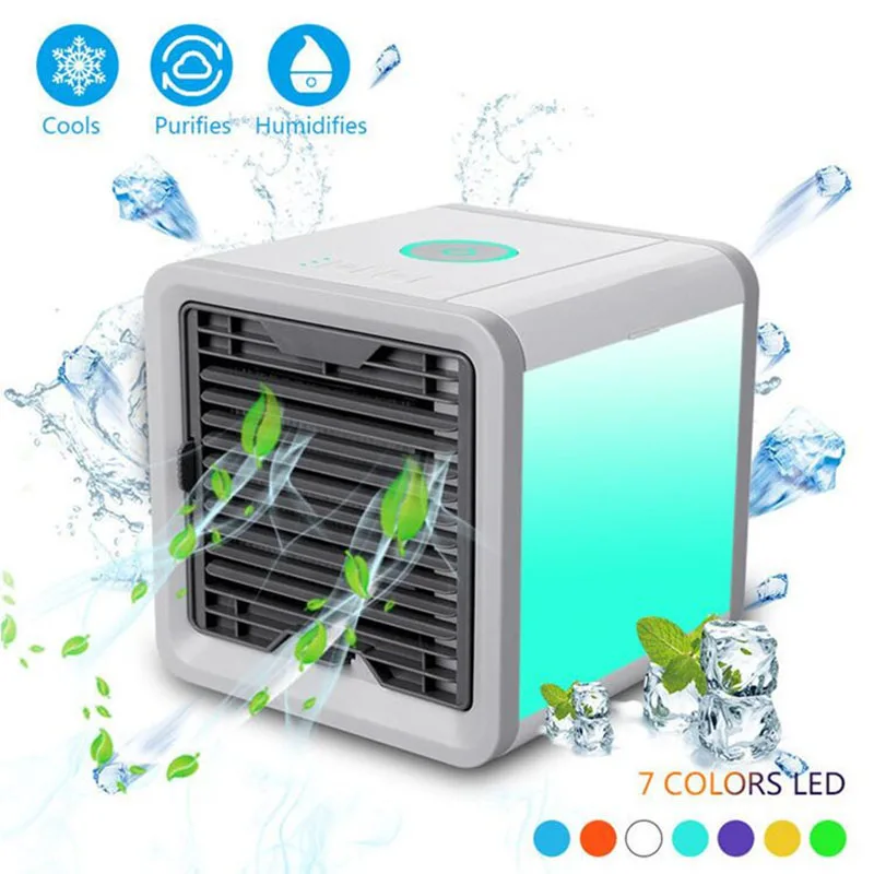 Mini USB Portable Fan Summer Office Desktop Home Small Air Conditioner Humidifier Purifier Air Cooler Fan Laptop Cooling Fan