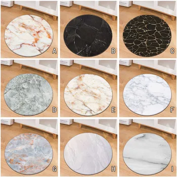 

Carpet For Living Room Modern Polyester Fashion Marble Pattern Round Flannel Bathroom Kitchen Carpet 60cm Multicolor 2019