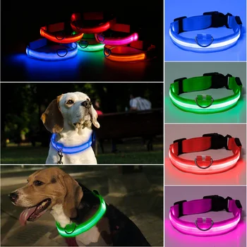 

Dog Collar Light Luminous Collar Perro LED Dog Collar Night Safety for Cat Pet Puppy Chihuahua Yorkies Dog Light LED Collars Cat