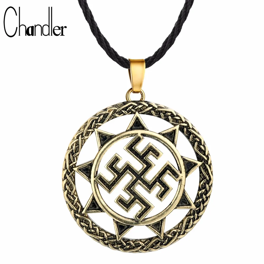 Hombres Collar Colgante Gótico vikingo eslavos Nudo Celta Amuleto Cadena Encanto Joyas
