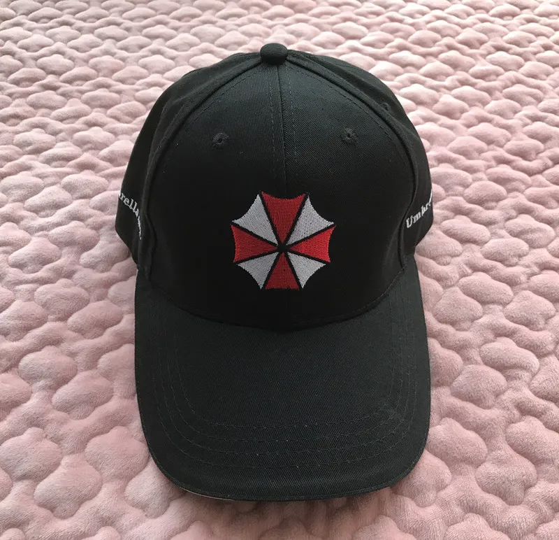 

Resident Evil Biohazard Umbrella Corporation Logo Anime Black Hat Cosplay Baseball Cap