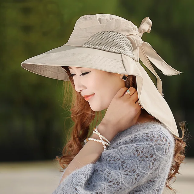 Hot Sale! Fashion large brimmed sun hats Foldable womens sunhats Self
