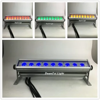 

20 pieces led color light wash wall bar led rgbwa mini landscape led bar 9x15w ip65 bar led dmx