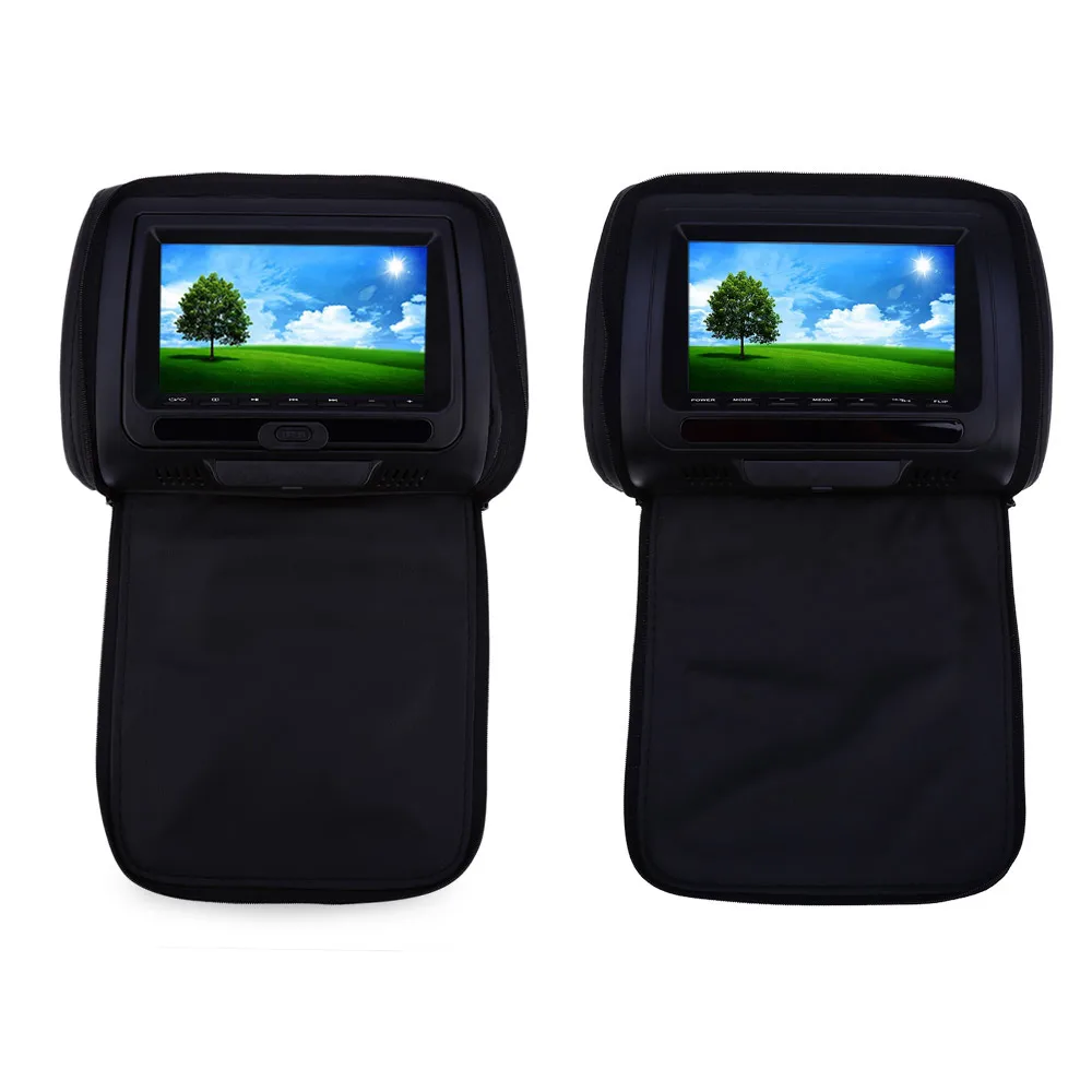 

Paired XD783 7 Inch Car Headrest DVD Player 800 x 480 High Resolusion LCD Backseat Monitor with FM Transmitter Function