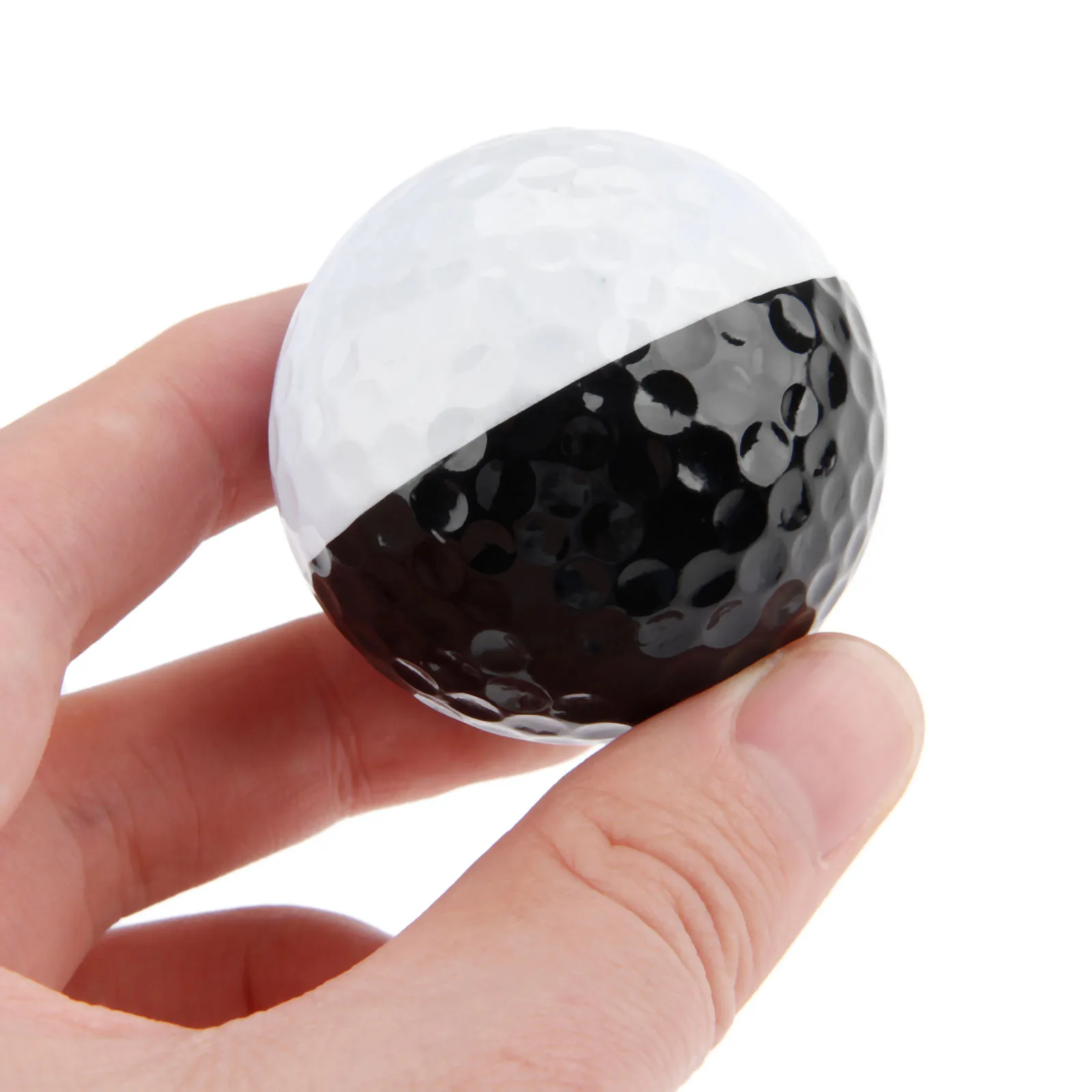 SURIEEN 1pc Odolný dvoubarevný míč Golfové míče 42.7mm Syntetický kaučuk Golfové míče Sportovní míče Sportovní černá + bílá Golf Pracovní míče