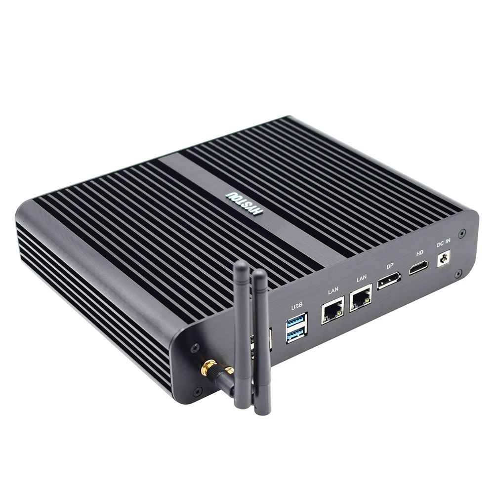 Windows 10 pro Linux мини ПК Core i7 7660U 4,0 ГГц 2 nic Lan Безвентиляторный Компьютер Intel Iris Plus graphics 640 HTPC игровой ПК сервер
