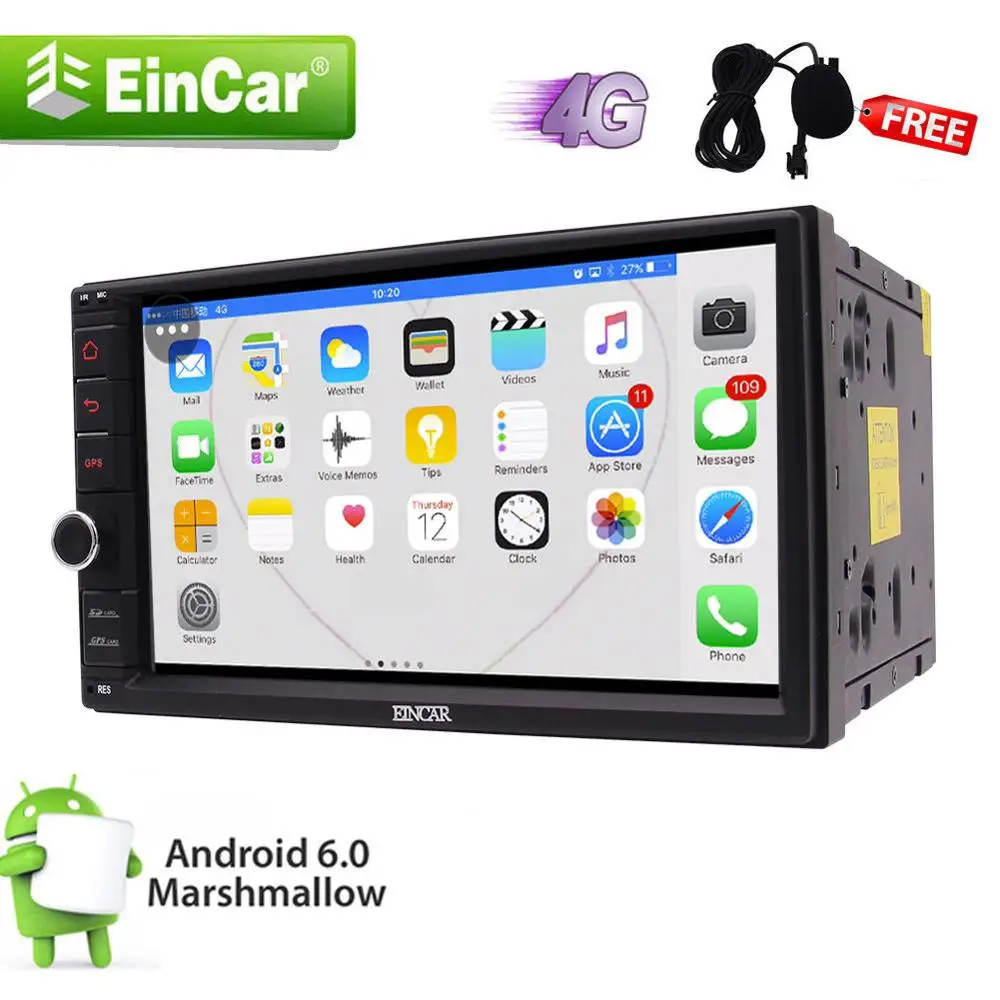 Cheap 7" In Dash NO DVD Player GPS Android 6.0 Stereo NAV Car Radio Double DIN Wifi 3G 0