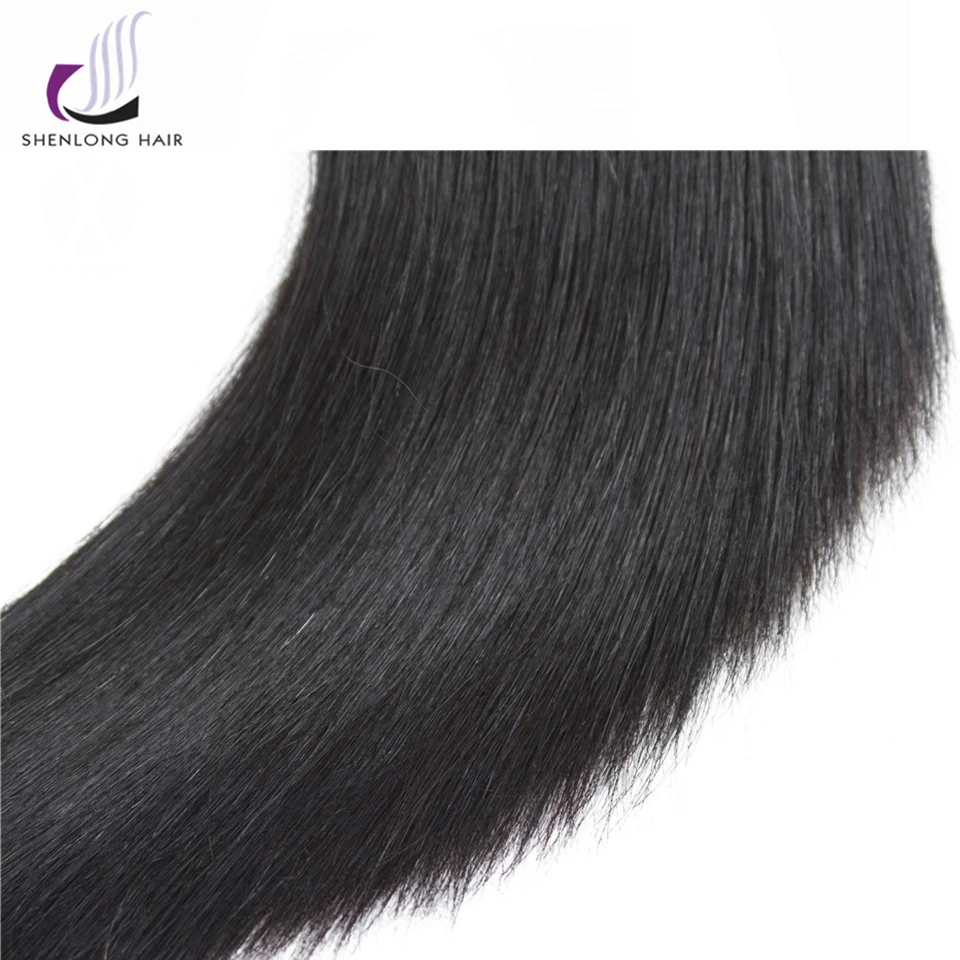 Mechones de pelo humano indio SHENLONG 8-26 pulgadas tejido de pelo recto doble trama 3 paquetes de Color Natural no cabello Remy