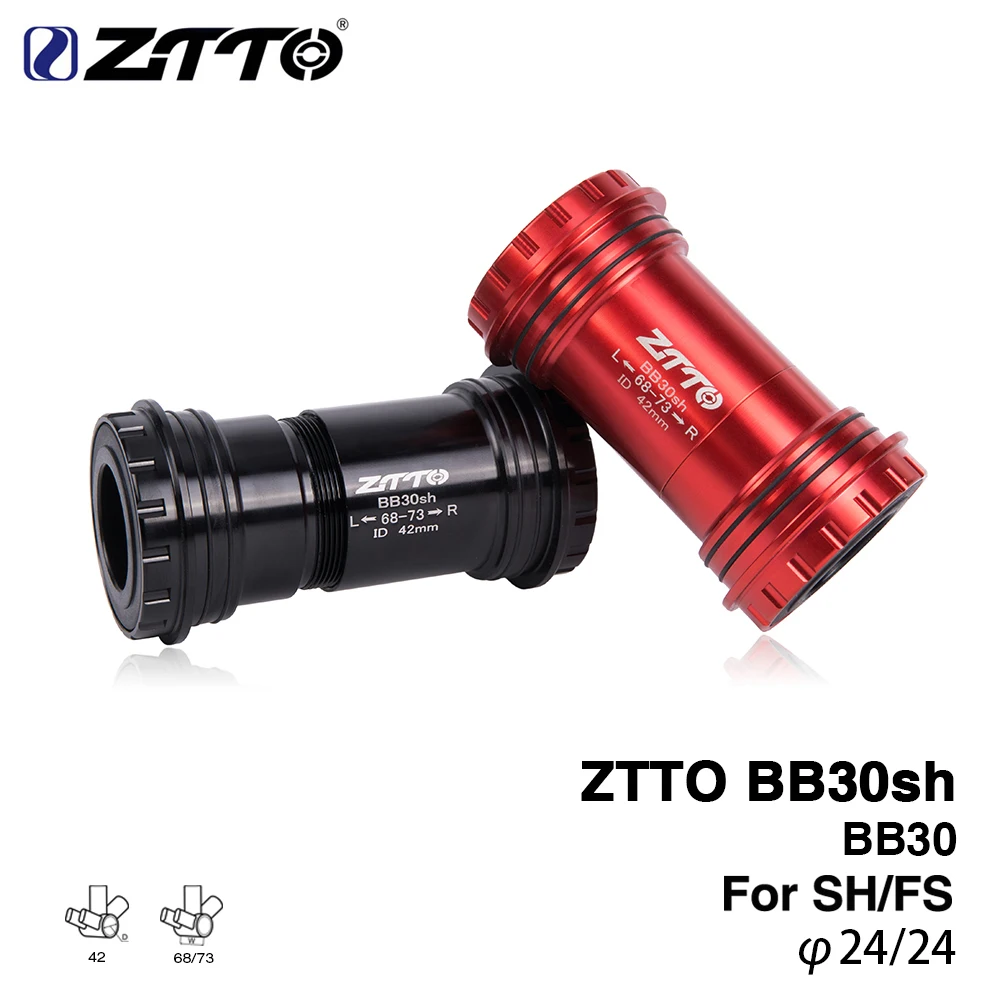 Black BB30 Bottom Brackets Cups MTB Mountain Road Bike PressFit BB30 42*24mm
