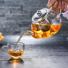 1 Набор, утолщенный термостойкий стеклянный чайник, портативный, Высокий фильтр из боросиликатного стекла, чайник с подогревом, набор чайников для кофе