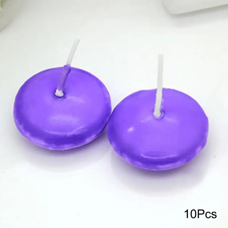 Purple 10 шт./лот, плавающие свечи, романтические круглые водные диски, свадебное украшение для дома#2 - Цвет: Purple