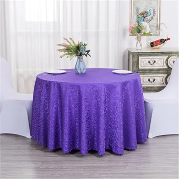 

Round 1.6-3.4m red wearable simple home table cover hotel wedding tablecloth restaurant round table jacquard tablecloth