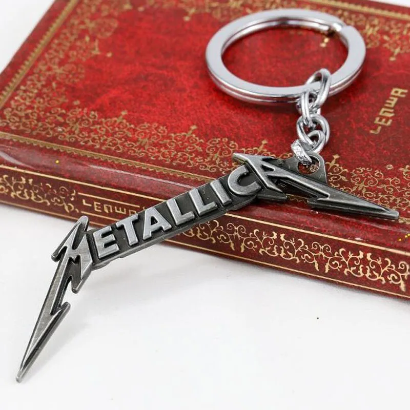 1Pcs Hot sale Music Band Orchestra Metallica Keychain Metal Key Rings For Gift Key chain Jewelry