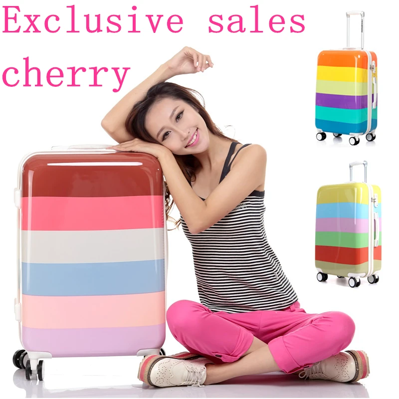 Lady luggage,travel suitcase,Korea Japan style,universal wheels,large