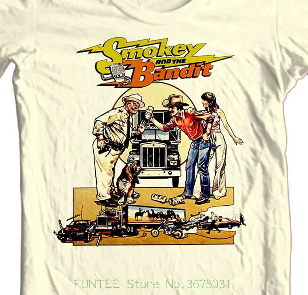 

Cool O-neck Tops Smokey And Bandit T-shirt Free Shipping Trans Am Retro 70' 80's Movie Cotton Tee