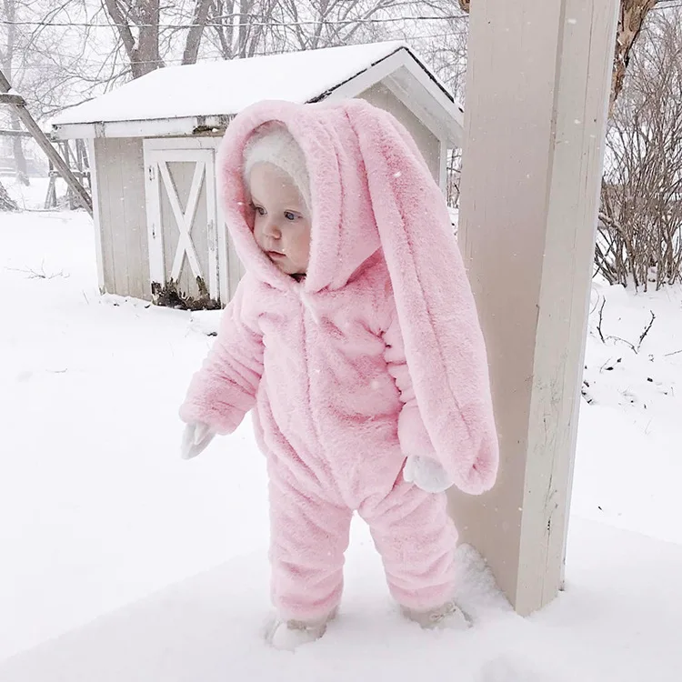 baby girl winter rompers