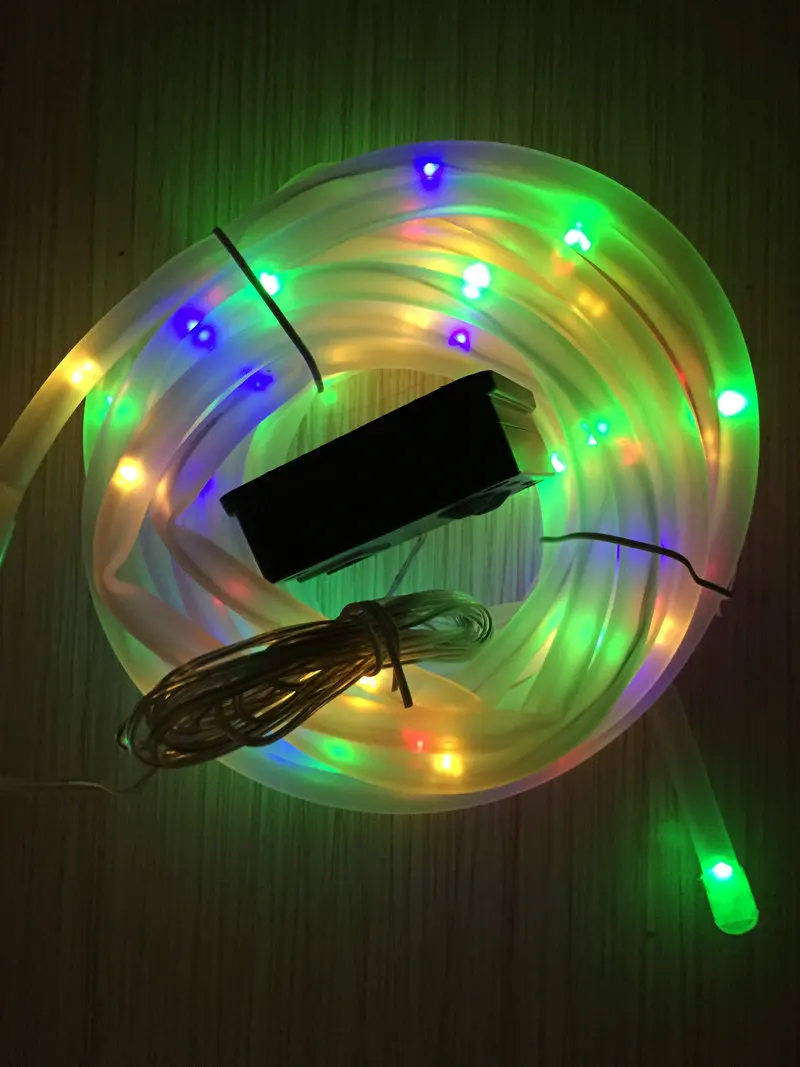 30 шт. 5 м Солнечный тросик Гибкая гирлянда 50LED открытый Рождественский Сад Рождество Свадьба Вечерние дерево deco-5 цвет
