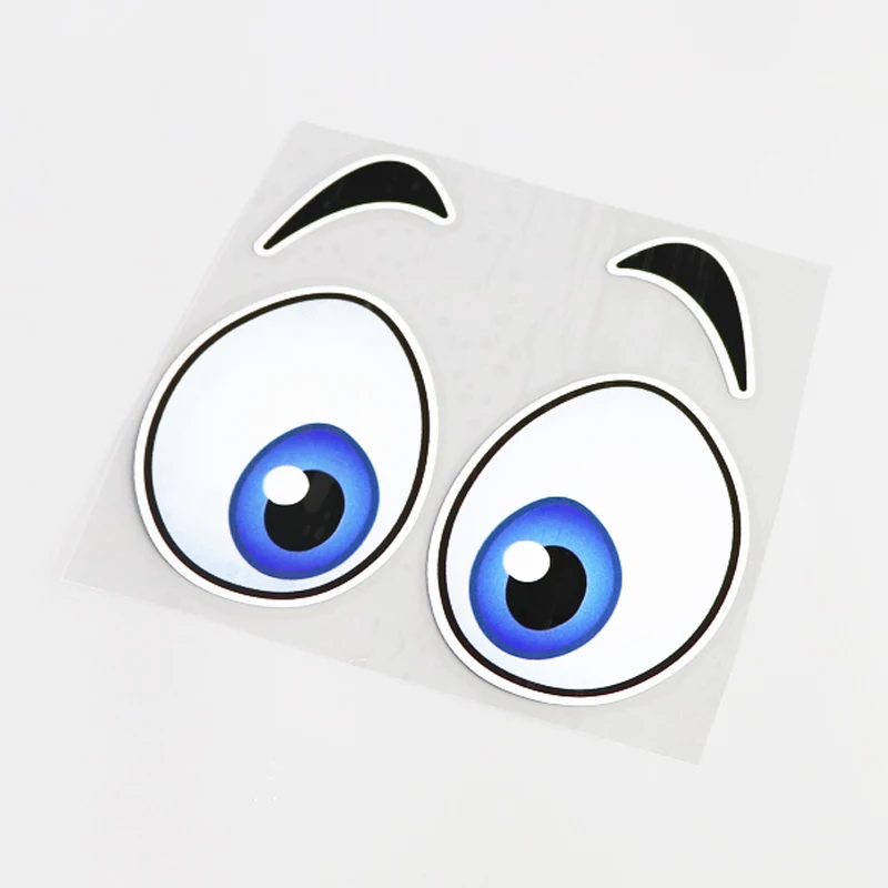 YJZT 14 см * 12 7 мультфильм высокого качества Fun Eye Автомобильный декоративный стикер