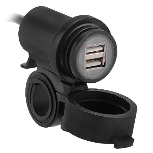 Cargador Doble USB 5V 2.1A адаптер Negro для Moto Motocicleta [Electronica]