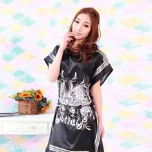 Retail 2016 Luxury Women Imitated Silk Butterfly Dress font b Sleepshirts b font Girls Sleepwear Y8664