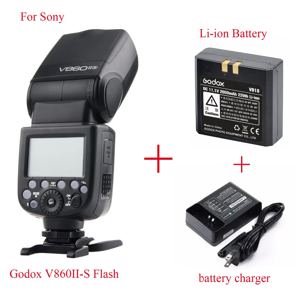 

Godox Ving V860II V860II-S E-TTL HSS 1/8000 Li-ion Battery Speedlite Flash For Sony A7 A7S A7R A7RII A58 A99 A6000 MI Shoe DSLR