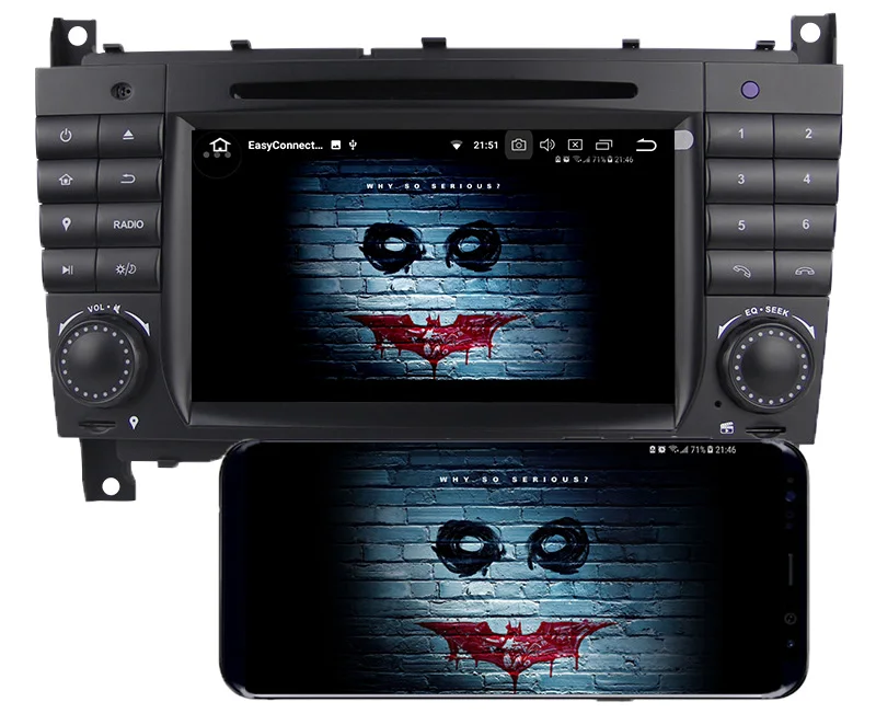 Cheap Belsee 2Din Android 8.0 Car GPS DVD Player Head Unit Auto Radio For Mercedes Benz C-Class W203 c200 C230 C240 C320 C350 CLK W209 6