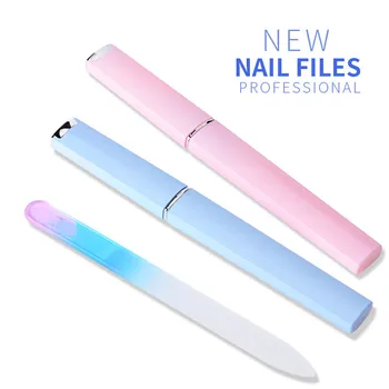 

Wholesale 1Pcs Durable Crystal Glass Nail Files Buffer Manicure Device Decorations Tool Sanding Buffer Block Pedicure Nail Tools