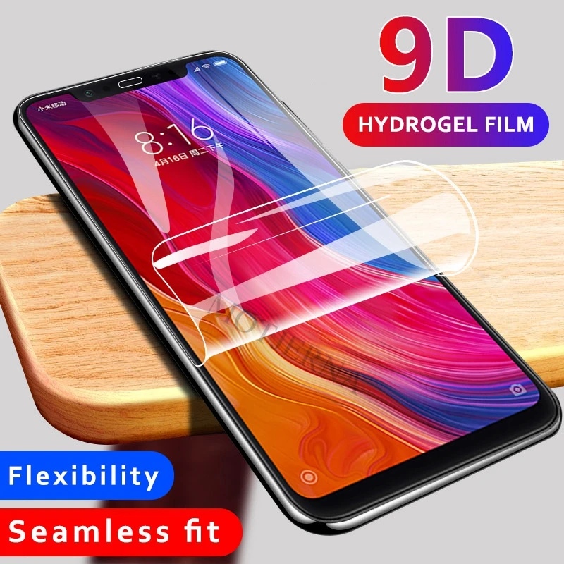 

9D Full Cover Anti-Explosion Soft Hydrogel Film For Xiaomi Mi 8 Lite Mi 9 SE A2 6X Pocophone F1 Mi6 Play Not Tempered Glass