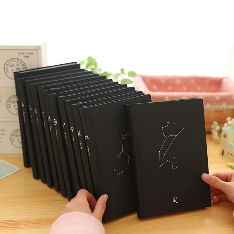 

Twelve Constellation Personality Notebooks Hard Cover Diary Notepad Journal