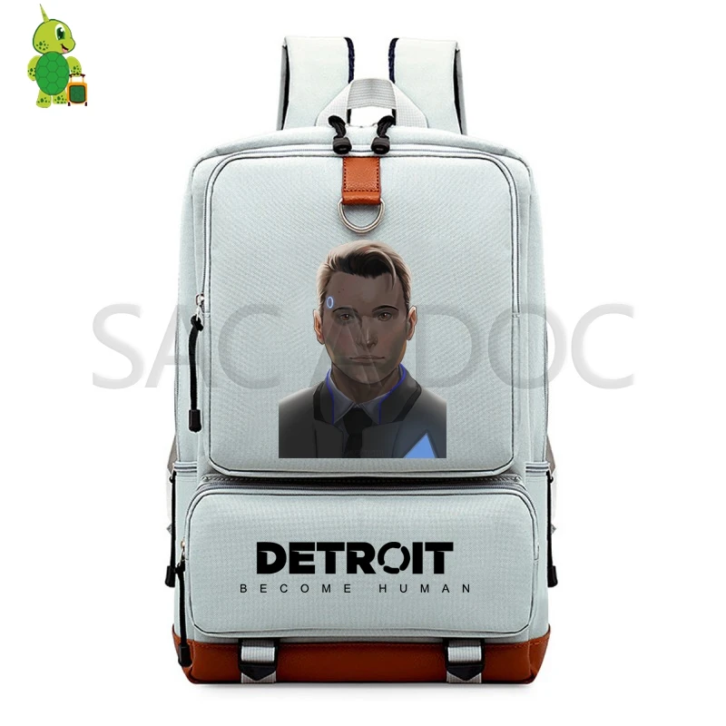 Detroit Become Human RK800 Backpack College Student School Bags for Teenage Girls Boys Laptop Backpack Cosplay Travel Rucksack - Цвет: 15