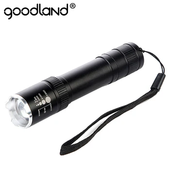 

Goodland LED Flashlight Q5 2-4 Files LED Torches High Power Tactical Flashlight 18650 Battery Lanterna Zoomable LED Penlight