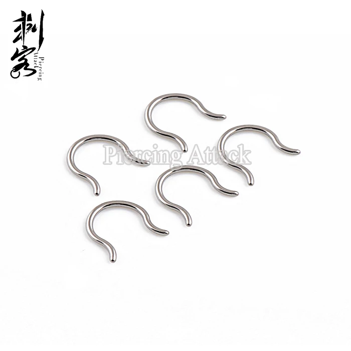 

(Min. order $10) Surgical Steel Nickel Free Nose Rings Septum Retainers Free Shipping Wholesale Body Jewelry