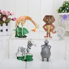 4 pçs/set Movies & TV Madagascar Brinquedos Figuras de Ação PVC Brinquedos para Crianças Brinquedos para Crianças