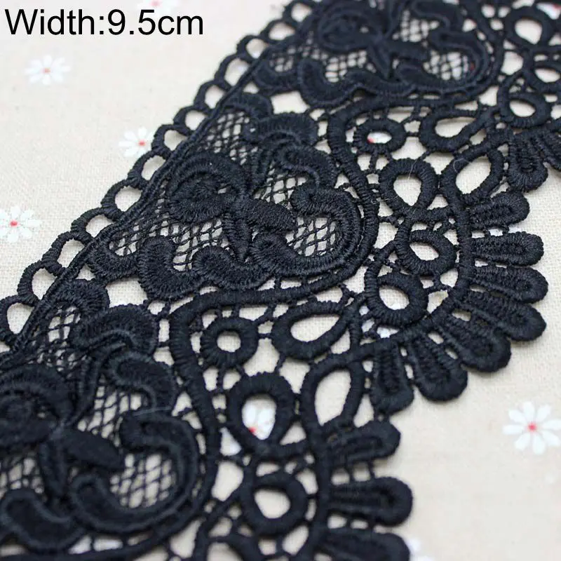 ткань гипюр с вышивкой. кружево чёрное. Black lace. кружево. Black lace.