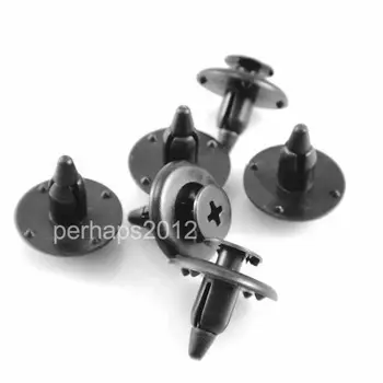 

100x Nylon Back Garnish Trim Panel Push-Type Retainer Clips for Toyota 90467-06150 for Tacoma 1995-On